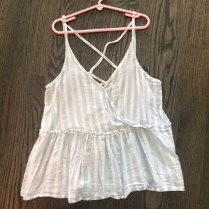 AE Blue and White Top